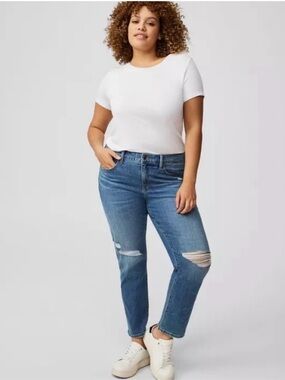 BNWT Torrid Perfect Boyfriend Mid-Rise Jean vintage stretch ankle /Size 18 Short